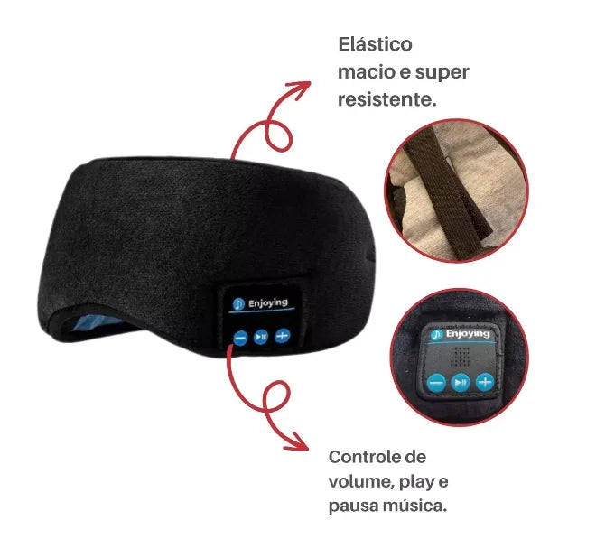 Tapa Olho De Dormir C/ Fone De Ouvido Bluetooth - Sleep Mask®