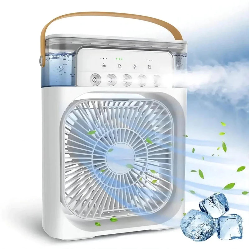 Ventilador Portátil com Umidificador de Ar - AquaVentCooler®