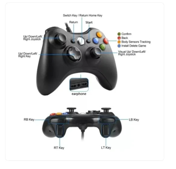 Controle De Xbox 360 Com Fio - Gamepad®